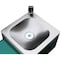 Global Industrial Outdoor Wall Mounted Drinking Fountain, Green Powder Coat 761224GN - alternate 2